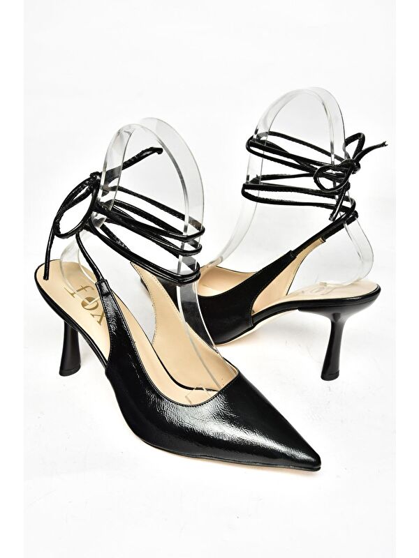 S3697511 Siyah Kadın Topuklu Ayakkabı - Görsel 4