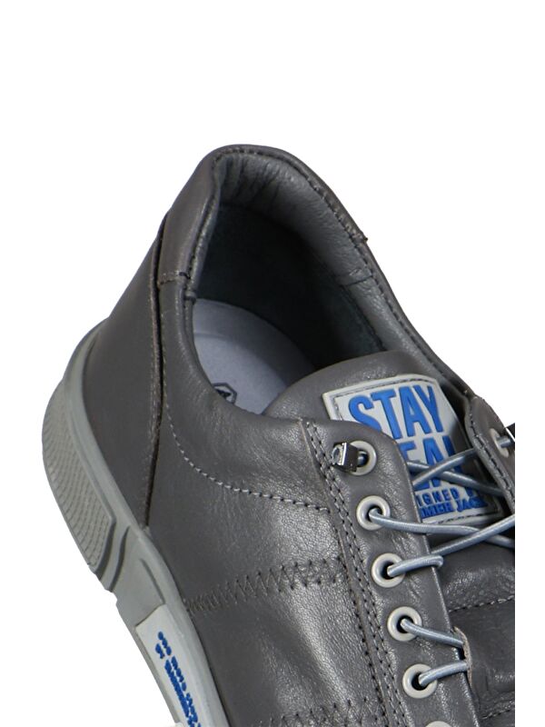 Basel Hakiki Deri Füme Sax Mavi Erkek Günlük Ayakkabı - Görsel 7