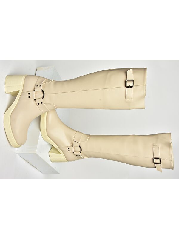 T2828320 Bej Kadın Çizme - Görsel 5