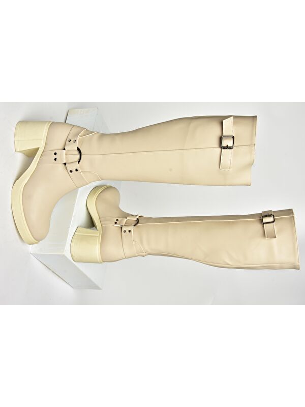 T2828320 Bej Kadın Çizme - Görsel 6