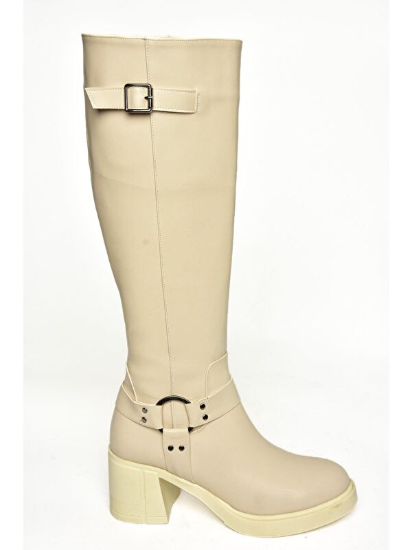 T2828320 Bej Kadın Çizme - Görsel 7