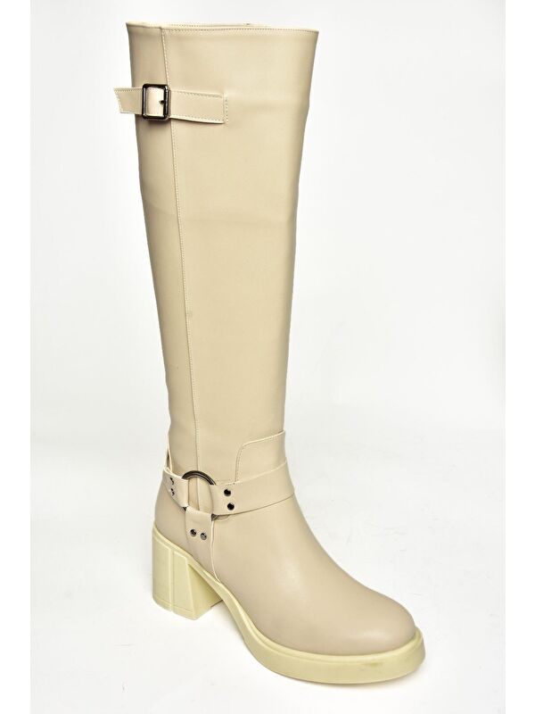 T2828320 Bej Kadın Çizme - Görsel 8