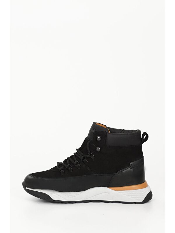 SİYAH Hakiki Deri Bağcıklı Spor Erkek Bot 01539 - Görsel 7