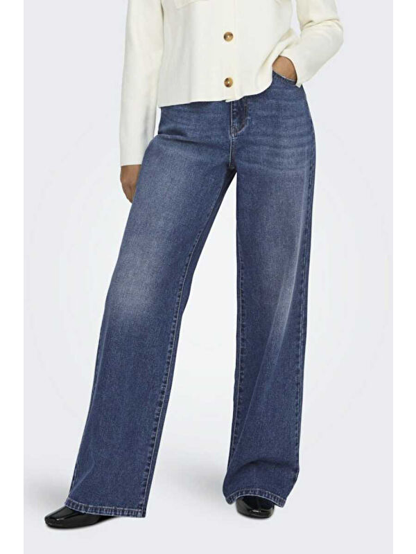 Only Onlhope Pamuklu Wide Leg Fit Yüksek Bel Jeans 15264080