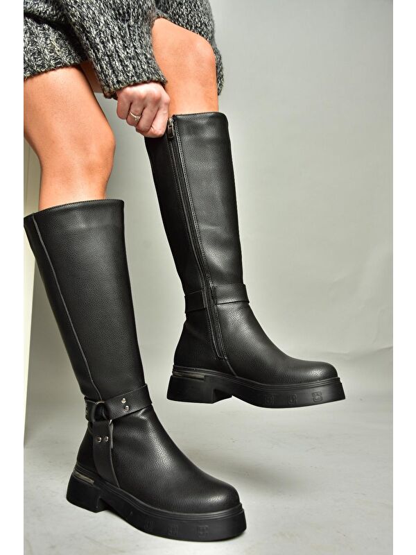 T9966630 Siyah Kadın Çizme - Görsel 4