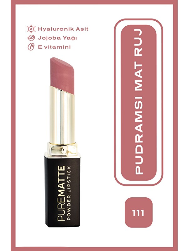 GOLDEN ROSE Pure Matte Powder Lipstick 111 Pudramsı Mat Ruj 3,5 g