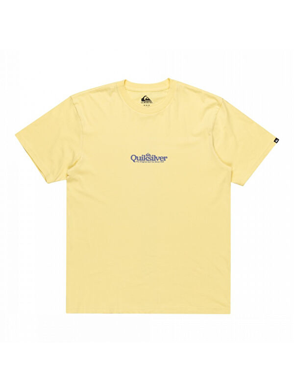 Quiksilver Fineline Erkek Sarı Yuvarlak Yaka Spor Tişört