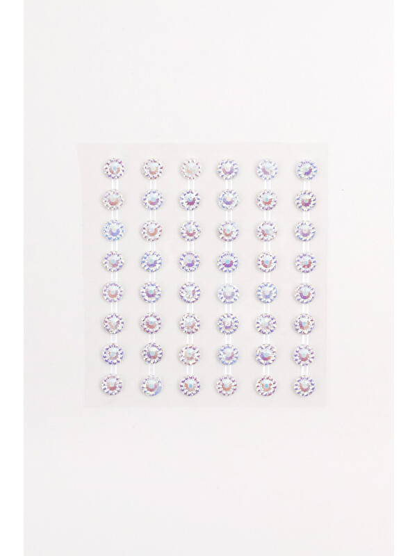 Le Mabelle Gümüş Işıltılı Taşlı Yüz ve Tırnak Sticker