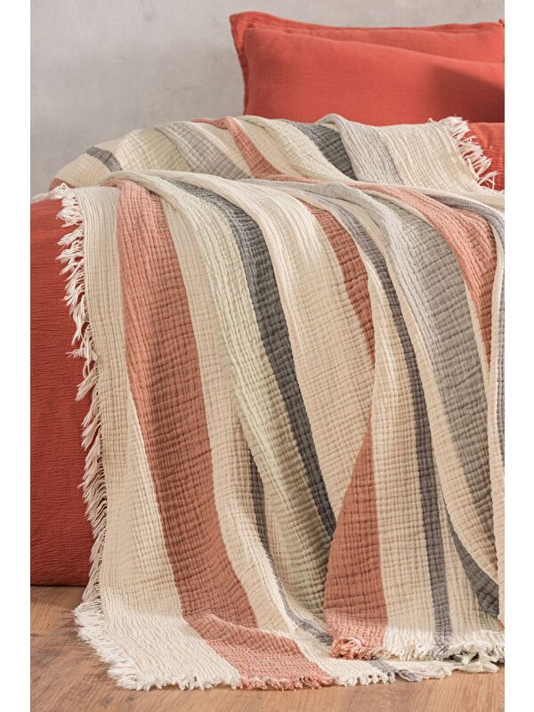 Varol 4 Katlı %100 Pamuk Müslin Pike & Yatak Örtüsü – 230x250 cm
