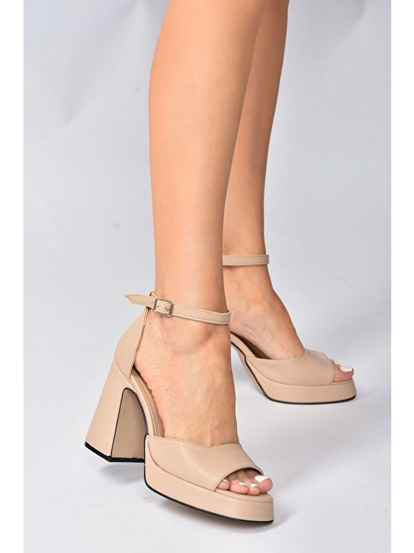 Ten Kalın Platform Topuklu Kadın Ayakkabı K404100209 - Görsel 3