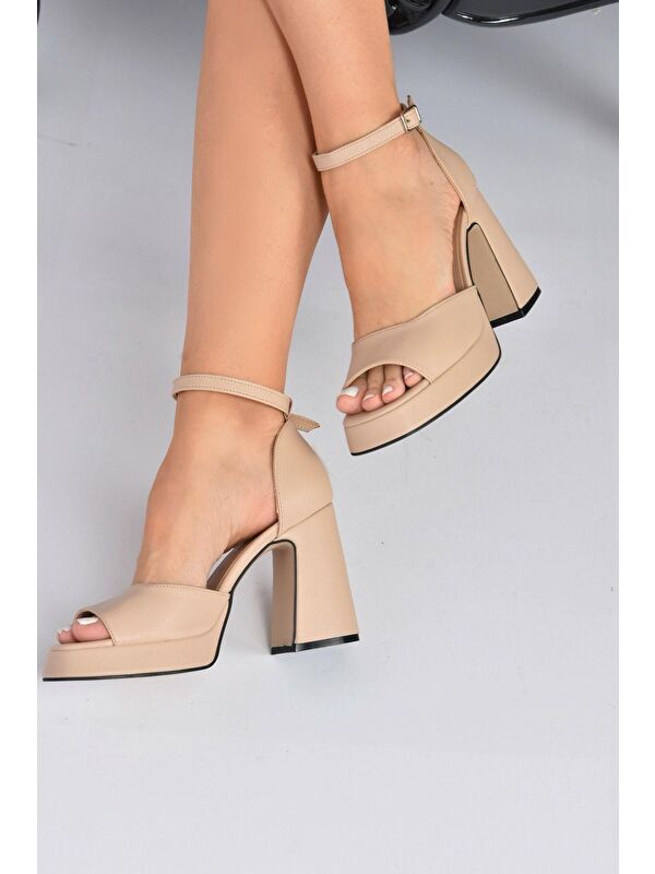 Ten Kalın Platform Topuklu Kadın Ayakkabı K404100209 - Görsel 4