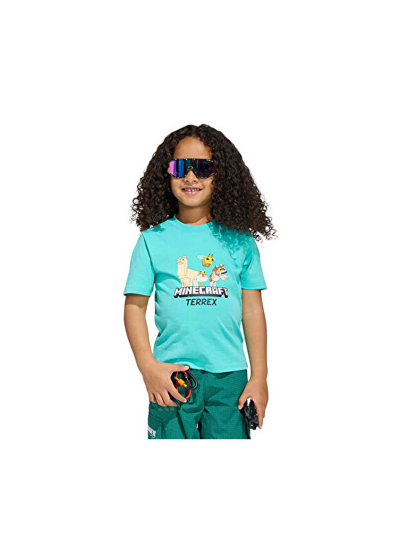 Adidas Terrex K Mc Mt Tee Çocuk Günlük Tişört JZ3588 Yeşil