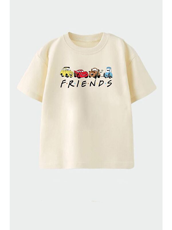 Monila Erkek Çocuk Bisiklet Yaka Araba Baskılı Tshirt