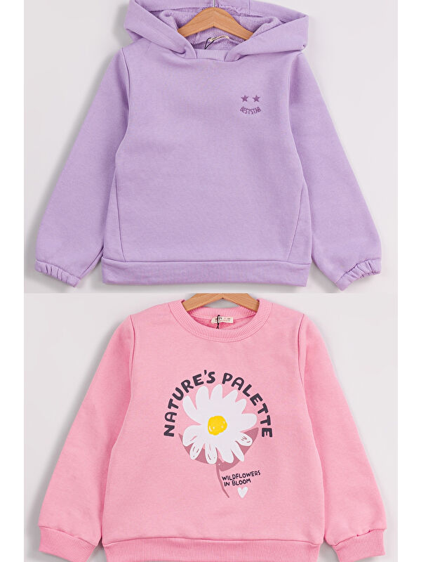 Miss Tuffy Kız Çocuk 2'li Paket Basic Sweatshirt