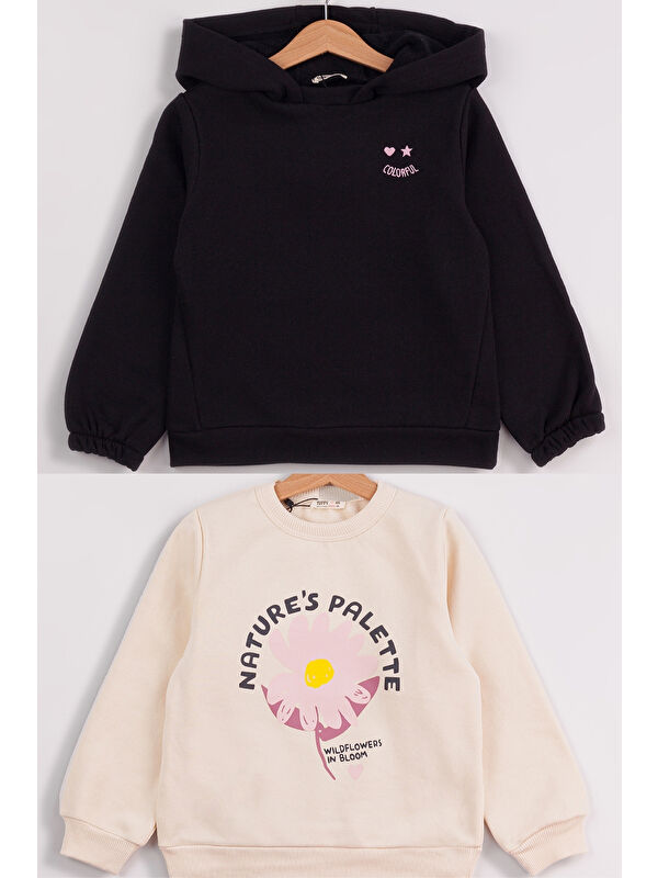 Miss Tuffy Kız Çocuk 2'li Paket Basic Sweatshirt