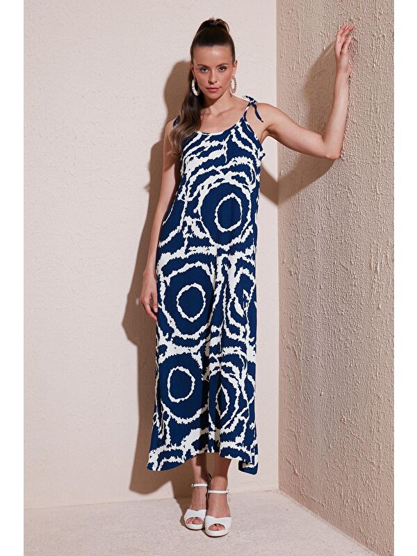Lela Regular Fit İp Askılı Uzun Kadın Elbise 5865732