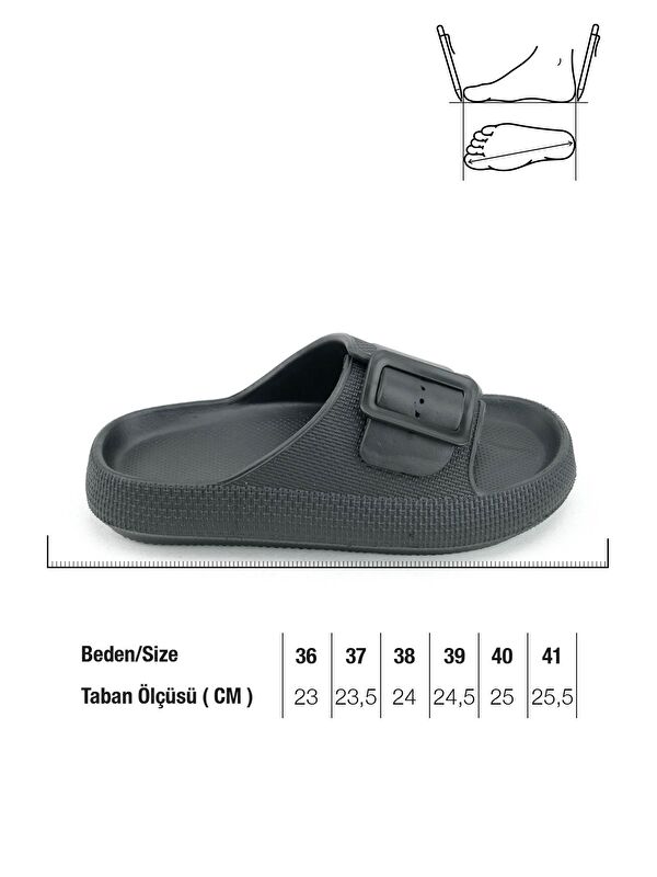 Kadın Yazlık Tek Toka Ayarlanabilir Eva Banyo Bahçe Havuz Plaj Terlik - Görsel 3