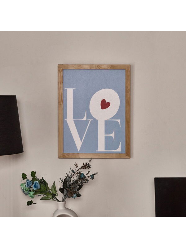 Evidea Deco Bold Hearts Duvar Panosu - Mavi - 30x40 cm