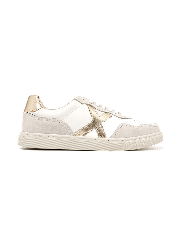 John May Kadın Sneaker ( Günlük) RC-25Y-006-M44 Beyaz Cilt-Altın