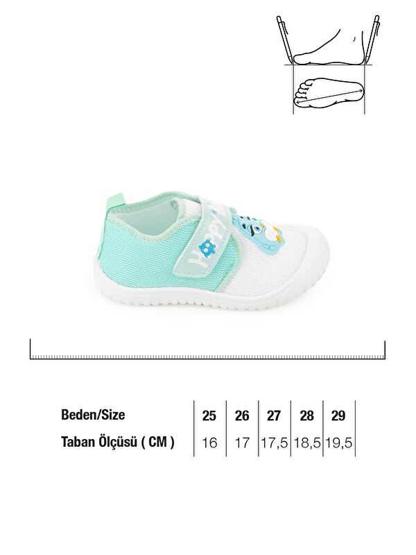 Yazlık Kız Çocuk Keten Happy Bird Cırt Cırtlı Ayarlanabilir Ayakkabı - Görsel 3
