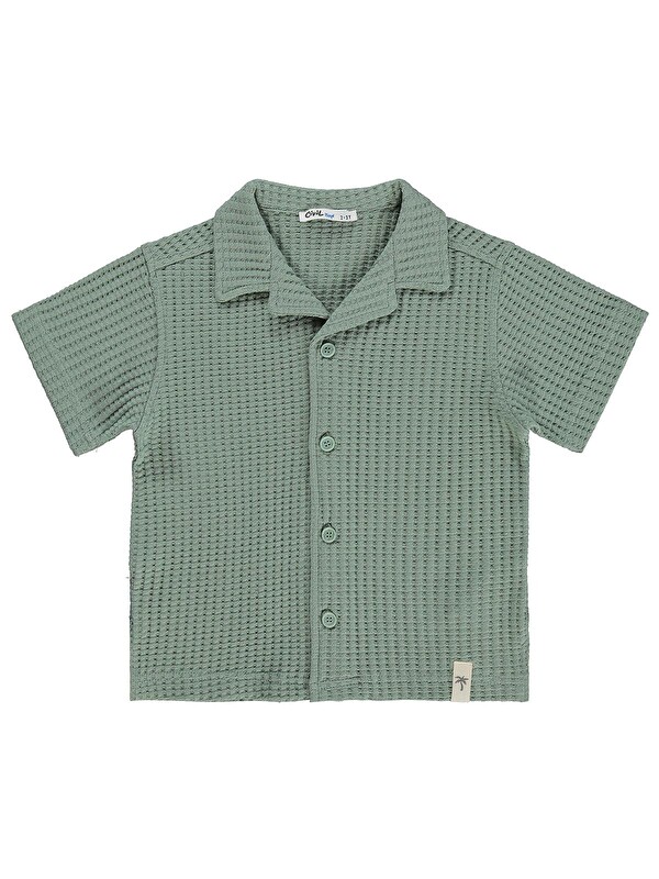 Civil Boys Basic Waffle 2-5 Yaş Gömlek - Yeşil