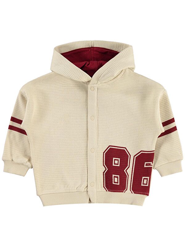 Civil Baby 86 Baskılı 6-18 Ay Hırka - Bej 18-24 Ay