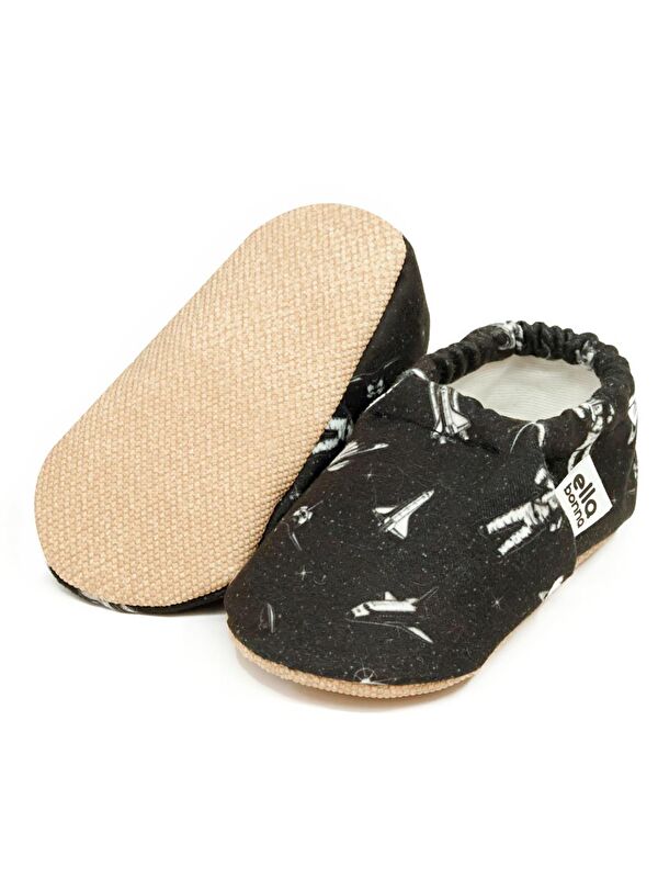 Desenli Bebek Patiği, Kaydırmaz Taban, Ev Kreş Ayakkabısı Panduf - Görsel 3