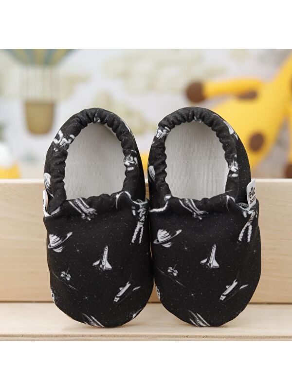 Desenli Bebek Patiği, Kaydırmaz Taban, Ev Kreş Ayakkabısı Panduf - Görsel 5