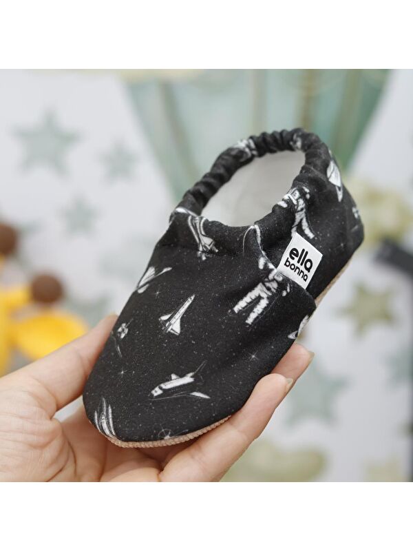 Desenli Bebek Patiği, Kaydırmaz Taban, Ev Kreş Ayakkabısı Panduf - Görsel 6