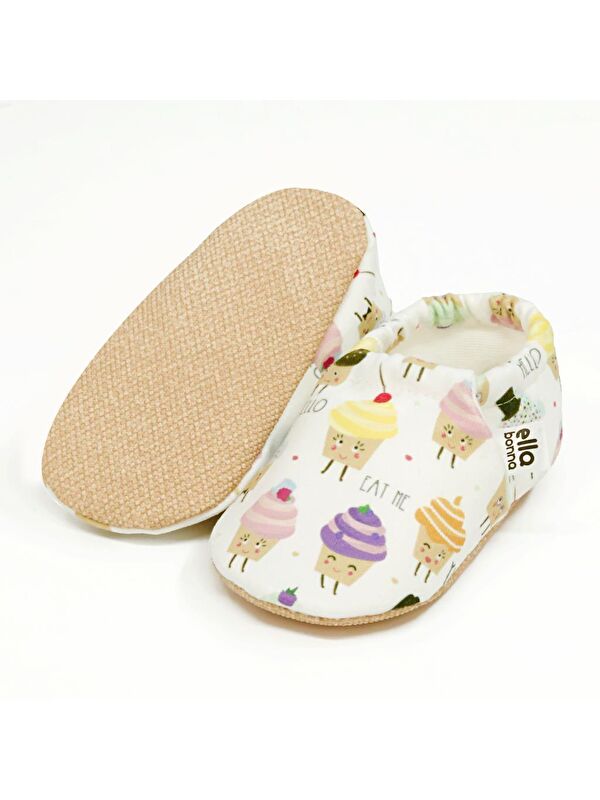 Desenli Bebek Patiği, Kaydırmaz Taban, Ev Kreş Ayakkabısı Panduf - Görsel 3