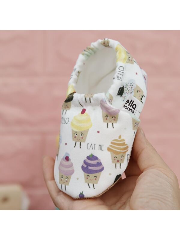 Desenli Bebek Patiği, Kaydırmaz Taban, Ev Kreş Ayakkabısı Panduf - Görsel 6