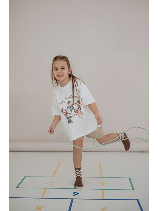 Oh La La Koala For Little Ones Happy 23 Nisan Çocuk Baskılı Oversize Kısa Kollu T-shirt
