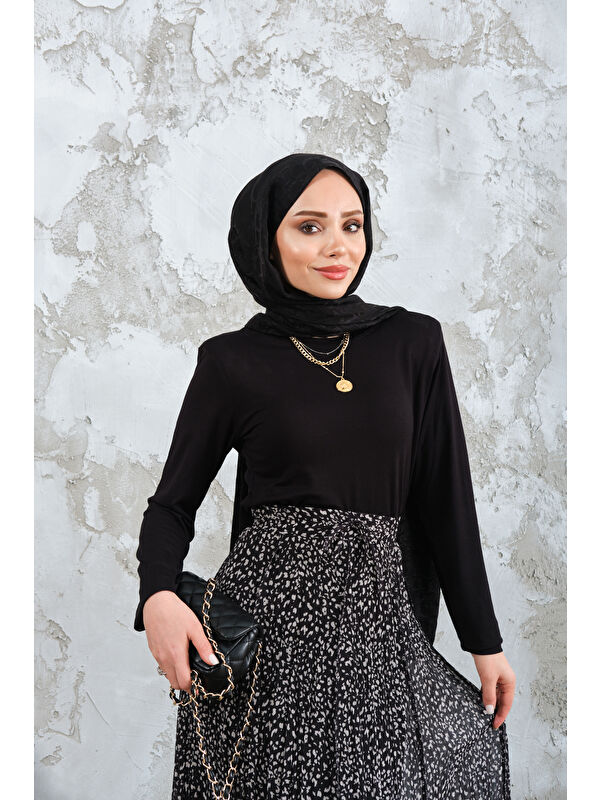 Locco Moda Kadın Uzun Kol Body Siyah