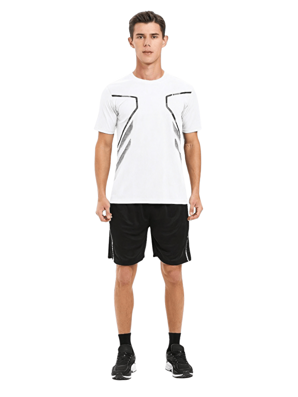 Genius Store Erkek Antreman Gym Polyester Erkek Sporcu Tişört
