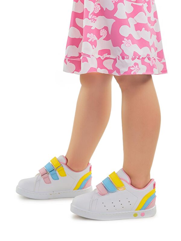 Lunce Cırtlı Işıklı Kız Bebek Spor Ayakkabı - Görsel 3