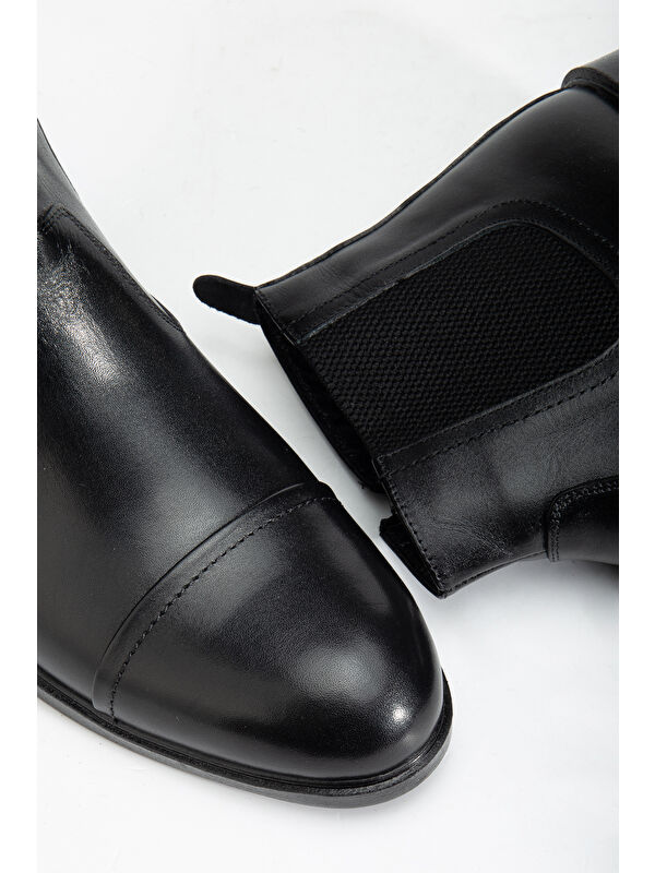 D2161 Hakiki Deri Içi Kürklü Fermuarlı Soğuk Geçirmez Erkek Bot - Görsel 5