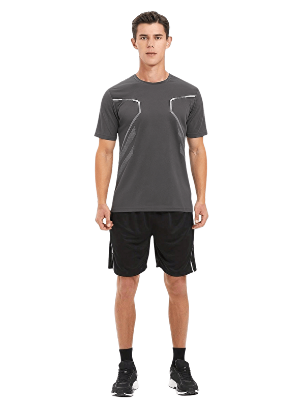Genius Store Erkek Antreman Gym Polyester Erkek Sporcu Tişört