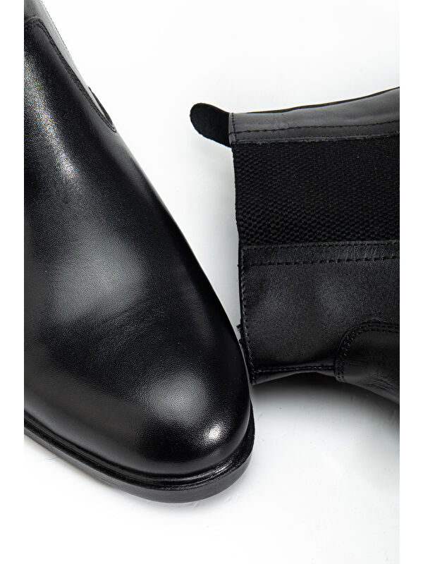 D2145 Hakiki Deri Içi Kürklü Fermuarlı Soğuk Geçirmez Erkek Bot - Görsel 5
