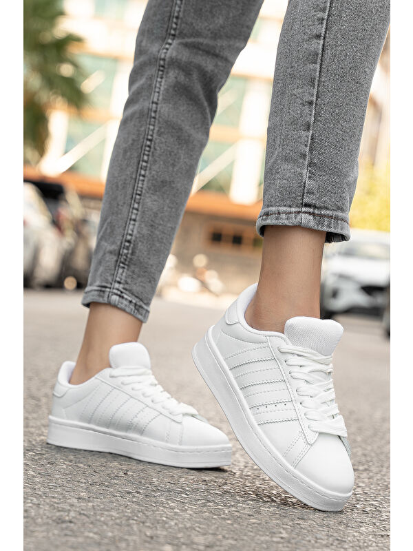 Campuso Günlük Ortopedik Kadın Sneaker Spor Ayakkabı - Görsel 4