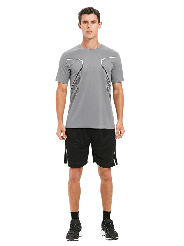 Genius Store Erkek Antreman Gym Polyester Erkek Sporcu Tişört