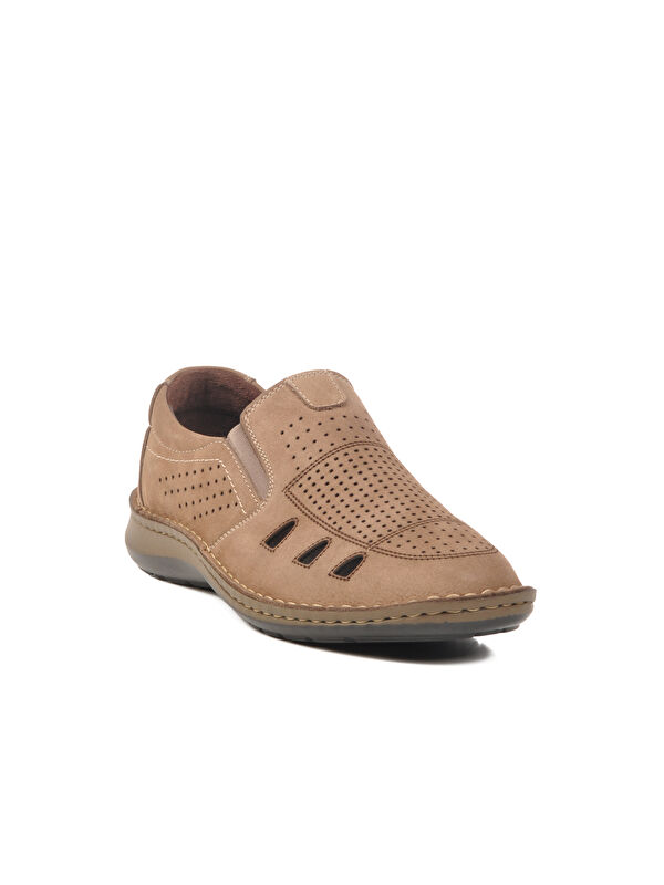 Toprak Nubuk Hakiki Deri Ortopedik Erkek Casual Ayakkabı 4Y0026 M - Görsel 4