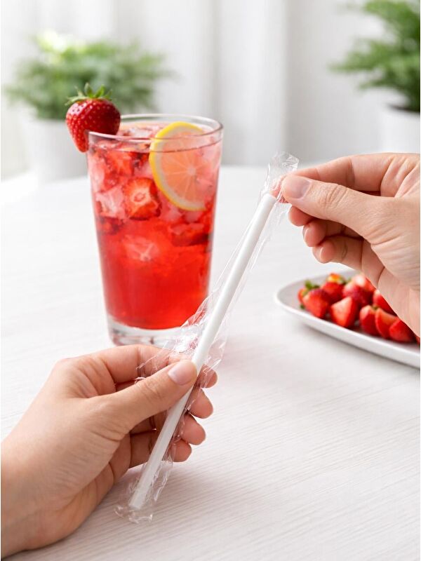 Parti Adresi Frozen Pipet Jelatin Ambalajlı 100'Lü Beyaz