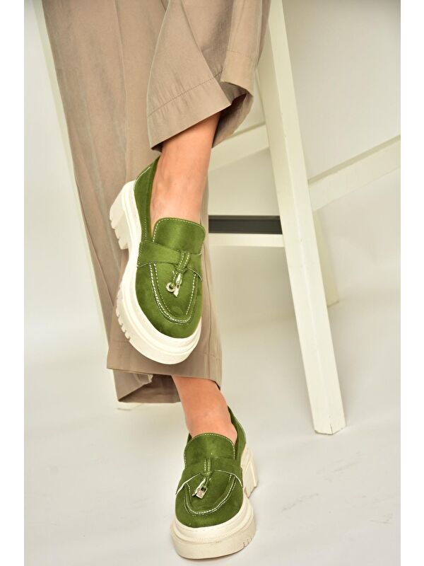 T2948822 Yeşil Kadın Ayakkabı - Görsel 5