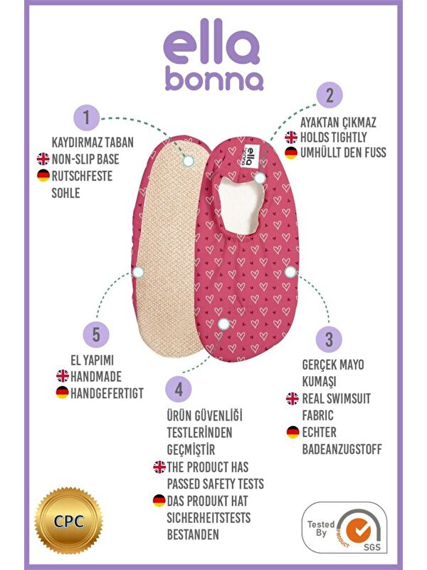 Kaydırmaz Taban, Unisex Bebek, Çocuk Deniz Ayakkabısı, Havuz Patiği, Dinozor - Görsel 4