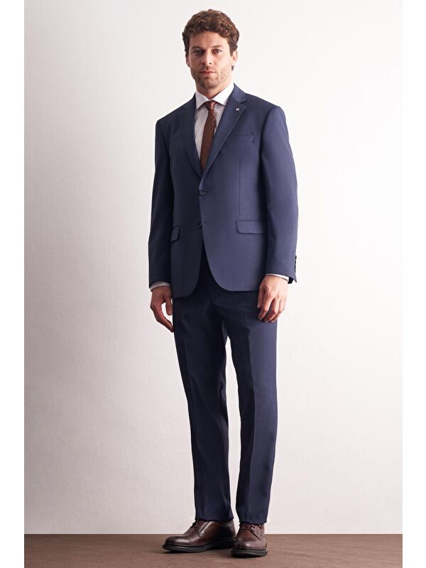 İMZA Lacivert Mono Yaka  Esnek Bel 4 Drop Comfort Fit Takım Elbise 1001255169
