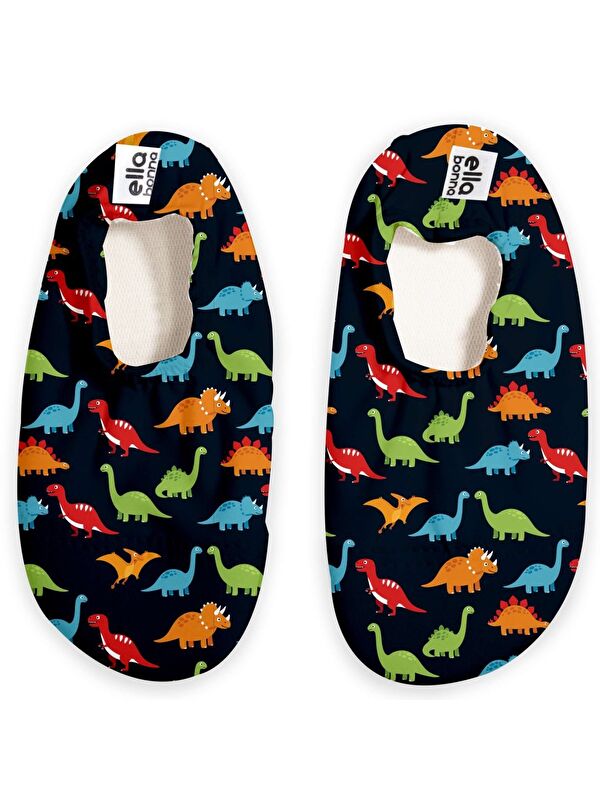 Kaydırmaz Taban, Unisex Bebek, Çocuk Deniz Ayakkabısı, Havuz Patiği, Dinozor - Görsel 3