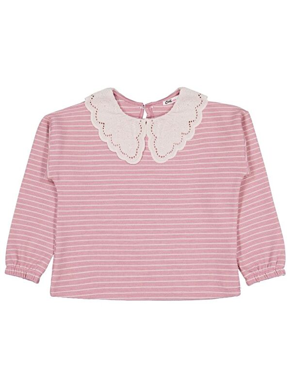 Civil Girls Çizgili 6-9 Yaş Sweatshirt - Pembe 7-8 Yaş