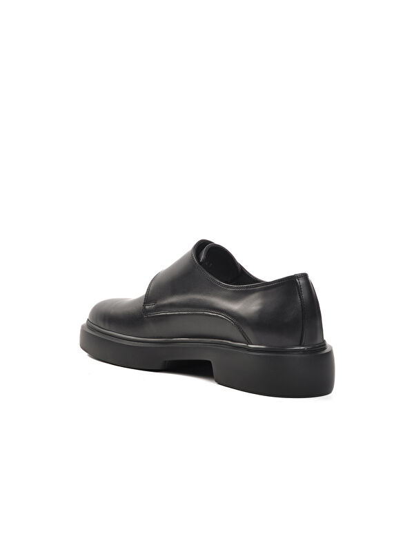 Siyah Hakiki Deri Erkek Casual Ayakkabı Premium 137 M - Görsel 5