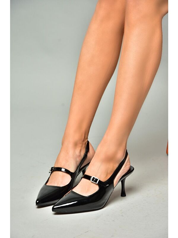 S4042006 Siyah Kadın Topuklu Ayakkabı - Görsel 6