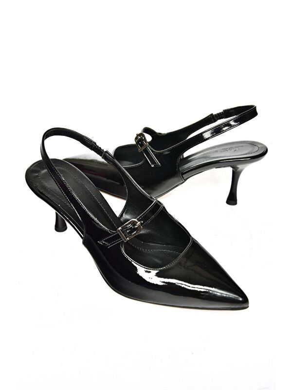 S4042006 Siyah Kadın Topuklu Ayakkabı - Görsel 5